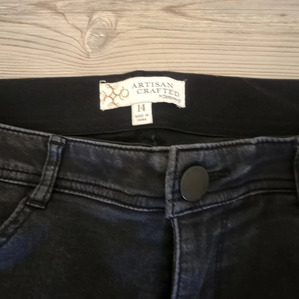 Vintage Artisan Crafted Classic Black Women's Jeans Skinny Size 14
